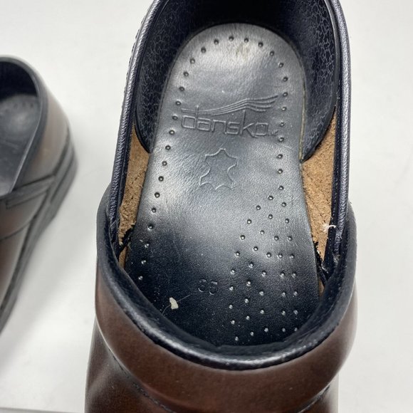 DANSKO Classic Brown Leather Clogs - Picture 7 of 9